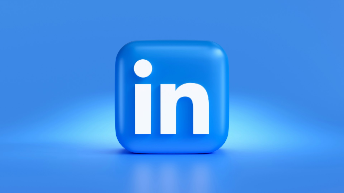 a blue linked icon on a blue background
